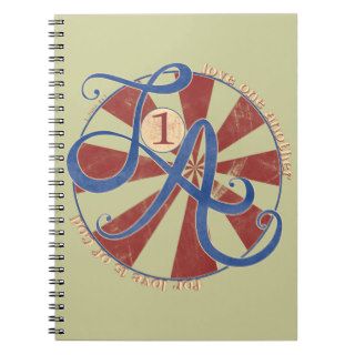 Retro Vintage Love One Another Scripture Spiral Notebook