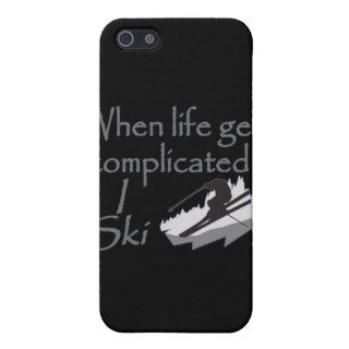 Skier Sport Funny When Life Gets Complicated I Ski iPhone 5 Cover