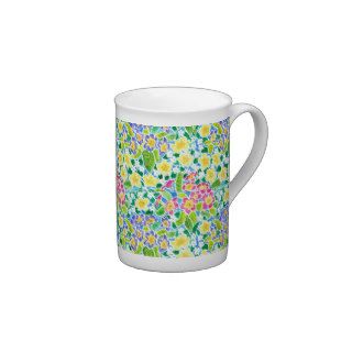 Pretty Spring Primroses Bone China Coffee Mug, Porcelain Mug