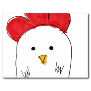 Cute Chicken Dolby Doodle Post Cards