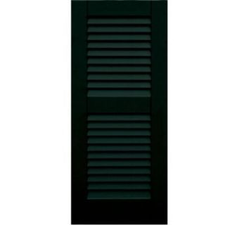 Winworks Wood Composite 15 in. x 35 in. Louvered Shutters Pair #654 Rookwood Shutter Green 41535654