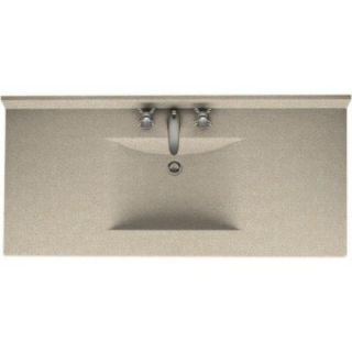 Swanstone Contour 43 in. Solid Surface Vanity Top with Basin in Winter Wheat CV2243 060