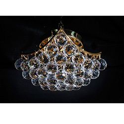 Square Crystal Ball 8 inch Flush mount Ceiling Chandelier
