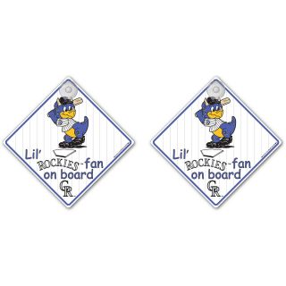 Team ProMark Colorado Rockies Lil Fan on Board Sign 2 Pack with Suction Cup