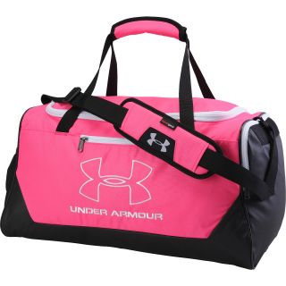 UNDER ARMOUR Hustle R Storm Duffle   Small, Pinkadelic/white