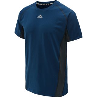 adidas Mens Fitted Short Sleeve T Shirt   Size Small, Blue/onix