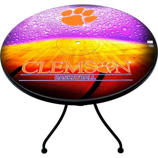 Clemson Tigers Basketball Solid Base 36 BucketTable with MagneticSkins