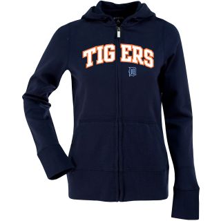 Antigua Womens Detroit Tigers Signature Hood Applique Full Zip Sweatshirt  