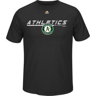 MAJESTIC ATHLETIC Mens Oakland Athletics Aggressive Feel Short Sleeve T Shirt  
