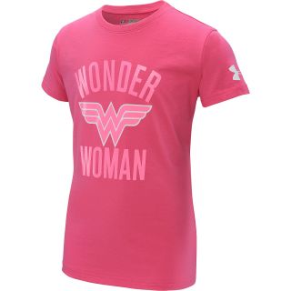 UNDER ARMOUR Girls Alter Ego Wonder Woman Foil Short Sleeve T Shirt   Size