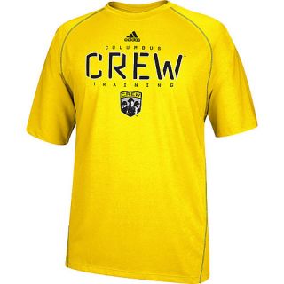 adidas Mens Columbus Crew Climate Short Sleeve T Shirt   Size Large, Gold