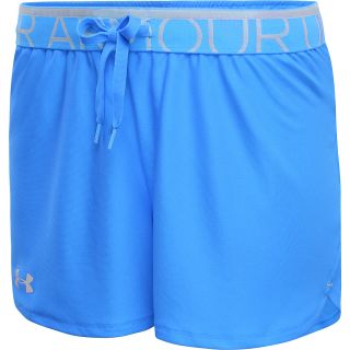 UNDER ARMOUR Womens Play Up Shorts   Size Large, Electric Blue/white
