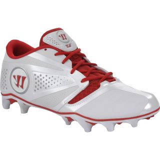 WARRIOR Mens Burn 7.0 Low Lacrosse Cleats   Size 8, White/red