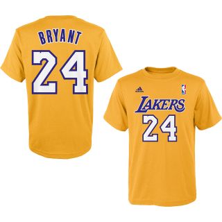 adidas Youth Los Angeles Lakers Kobe Bryant Game Time Name And Number Short 
