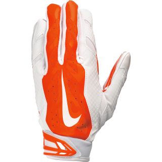 NIKE Adult Vapor Jet 3.0 Football Gloves   Size Small, White/orange