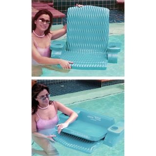 Texas Recreation Softie Folding Chair Pool Lounge, Bahama Blue (6390126)