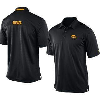 NIKE Mens Iowa Hawkeyes Dri FIT Coaches Polo   Size Small, Black