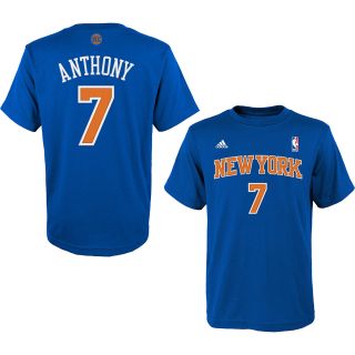 adidas Youth New York Knicks Carmelo Anthony Game Time Name And Number T Shirt  