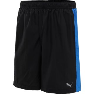 PUMA Mens PE Running 7 Baggy Shorts   Size Xl, Black/blue