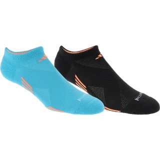 adidas Womens ClimaCool X No Show Socks   2 Pack   Size Medium, Blue/black