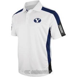 COLOSSEUM Mens BYU Cougars Bracket Polo   Size Small, White