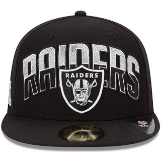 NEW ERA Youth Oakland Raiders Draft 59FIFTY Fitted Cap   Size 6 1/2, Black
