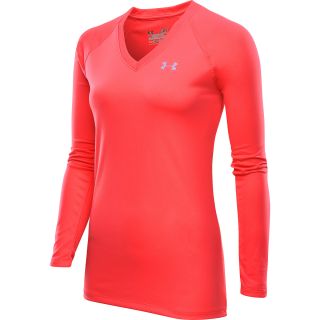 UNDER ARMOUR Womens Tech V Neck Long Sleeve T Shirt   Size XS/Extra Small,