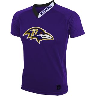 NFL Team Apparel Youth Baltimore Ravens Performance Short Sleeve T Shirt   Size