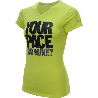 NIKE Womens Your Pace Or Mine Short Sleeve Running T Shirt   Size XS/Extra