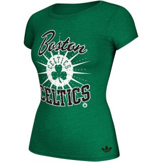 adidas Womens Boston Celtics Originals Shootout Short Sleeve T Shirt   Size