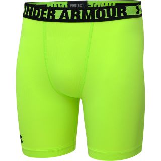 UNDER ARMOUR Mens HeatGear Sonic Compression Shorts   Size Small, Neon Green