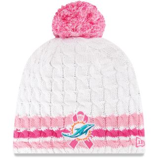NEW ERA Womens Miami Dolphins Breast Cancer Awareness Knit Hat, Pink