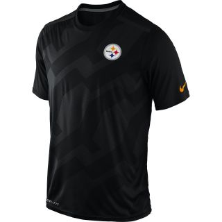 NIKE Mens Pittsburgh Steelers Dri Fit Hypervent Short Sleeve Top   Size Small,