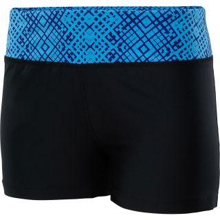 UNDER ARMOUR Womens HeatGear Sonic 2.5 Shorts   Size Xl, Black/electric Blue