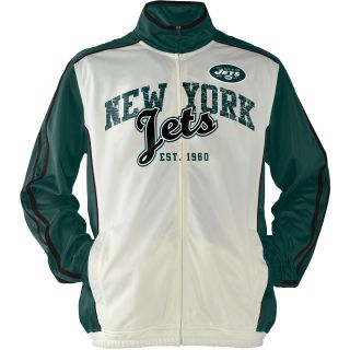 G III Mens New York Jets Post Route Full Zip Jacket   Size Large, Green