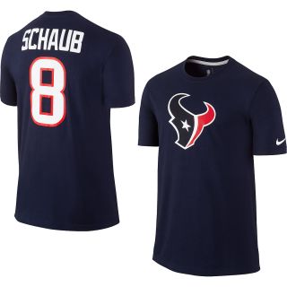 NIKE Mens Houston Texans Matt Schaub Name And Number T Shirt   Size Small,
