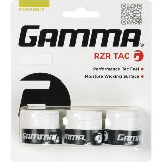 Gamma Rzr Tac Overgrip, White (ARZTO 11)