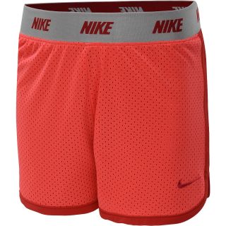 NIKE Girls Sport 4 Mesh Shorts   Size Medium, Laser Crimson/red