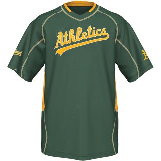 MAJESTIC ATHLETIC Mens Oakland Athletics Fast Action V Neck T Shirt   Size