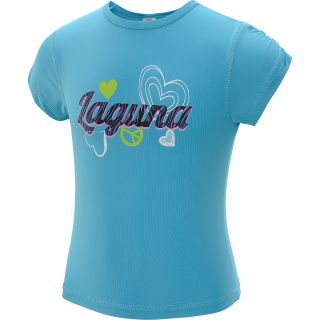 LAGUNA Girls Wild Short Sleeve Rashguard   Size Medium, Turquoise