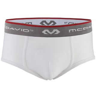McDavid Classic Brief 2 Pack with Cup Pocket Youth   Size Regular, White