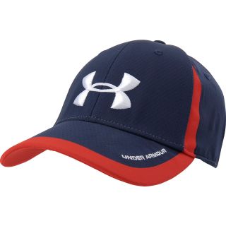UNDER ARMOUR Mens Touchback Stretch Fit Cap   Size M/l, Navy/red/white