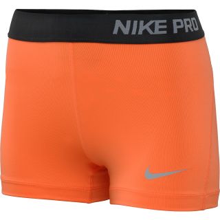 NIKE Womens Pro 3 Shorts   Size Xl, Atomic Orange