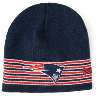 NEW ERA Mens New England Patriots 5A Striped Team Color Knit Hat, Navy