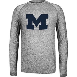 adidas Mens Michigan Wolverines ClimaLite Sideline Head On Long Sleeve T Shirt
