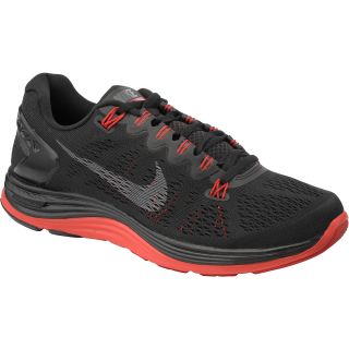 NIKE Mens Lunarglide+ 5 Running Shoes   Size 10, Black/grey/red