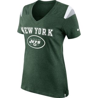 NIKE Womens New York Jets V Neck Fan Top   Size XL/Extra Large, Fir/white