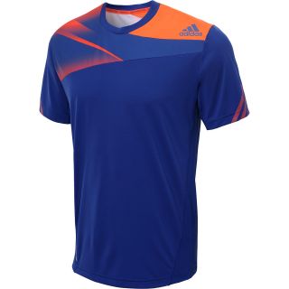 adidas Mens Adizero US Open Short Sleeve T Shirt   Size Small, Hero Ink/orange