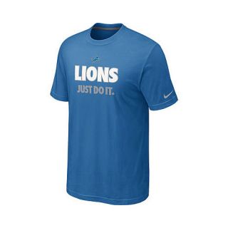 NIKE Mens Detroit Lions Just Do It Short Sleeve T Shirt   Size Medium, Battle