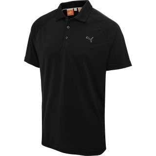 PUMA Mens Tech Raglan Short Sleeve Golf Polo   Size 2xl, Black